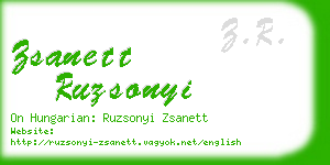 zsanett ruzsonyi business card